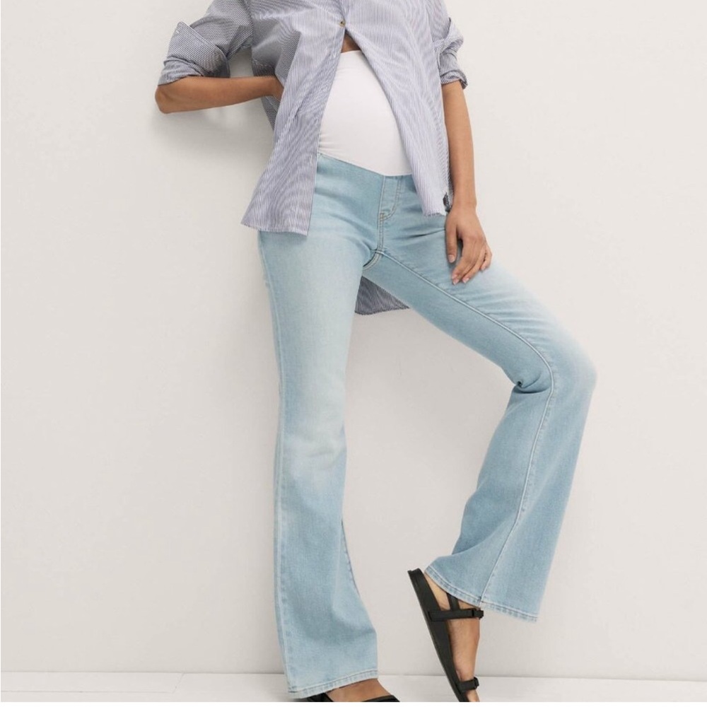Hatch Over The Bump Flare Maternity Jean Size 26
